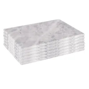 Table Linen & Mats | Rectangle Marble Placemats 30 x 20cm Pack of 6 | Argon Tableware