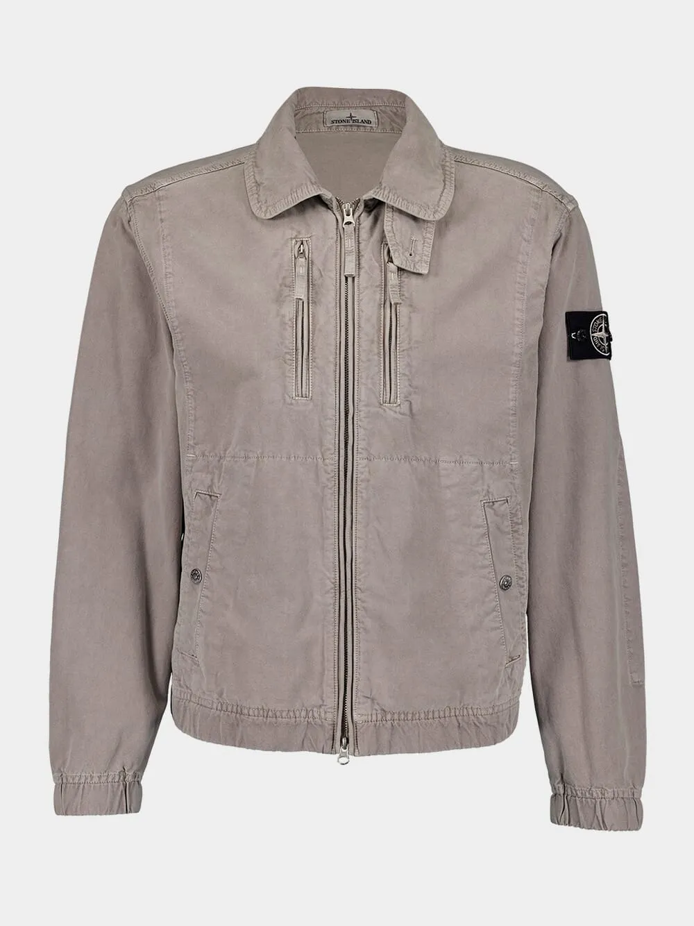 Taupe Grey Zipped Jacket