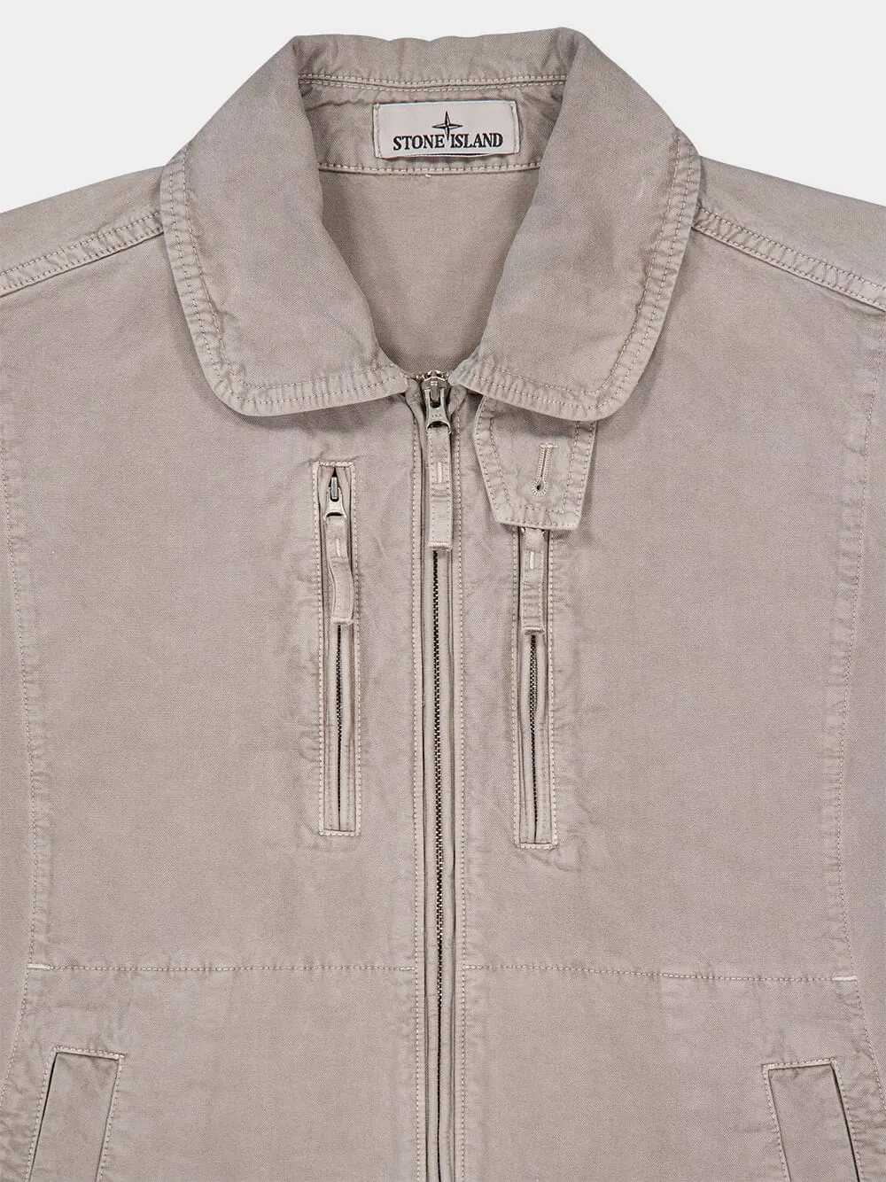 Taupe Grey Zipped Jacket