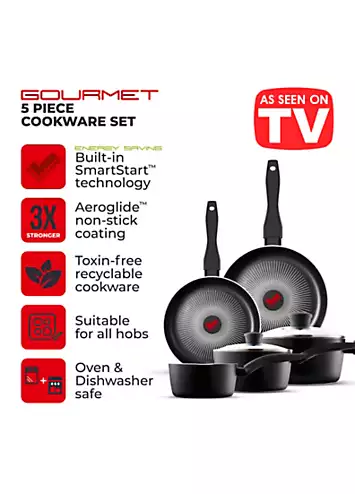 Tower SmartStart Gourmet 5 Piece Cookware Pan Set | Kaleidoscope