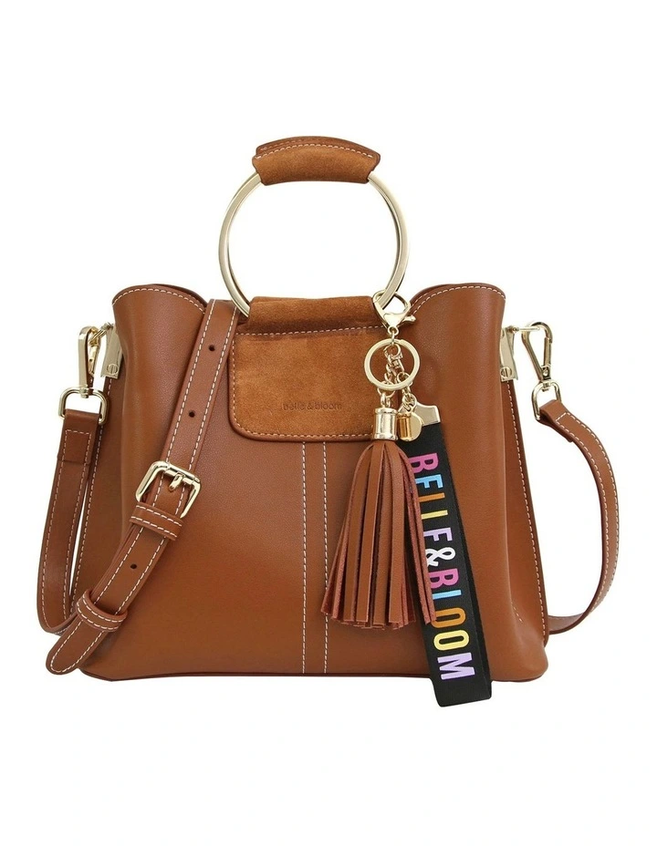 Twilight Leather Cross-Body Bag in Brown