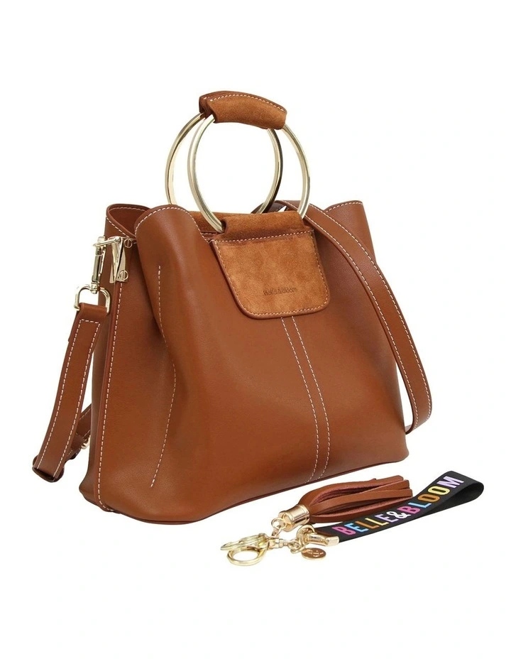 Twilight Leather Cross-Body Bag in Brown