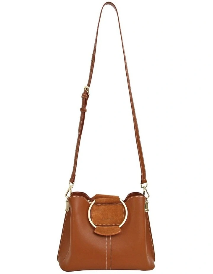 Twilight Leather Cross-Body Bag in Brown