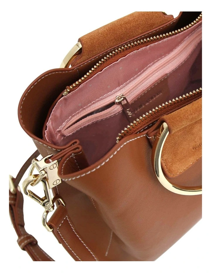 Twilight Leather Cross-Body Bag in Brown