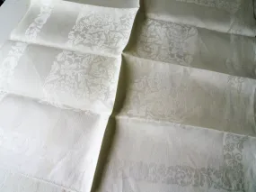 VINTAGE LUXURY Irish Linen Napkins,22 by 21 Inches Dinner Napkins,Damask Linen,Wedding Gift,Elegant Dining,Collectible Vintage T