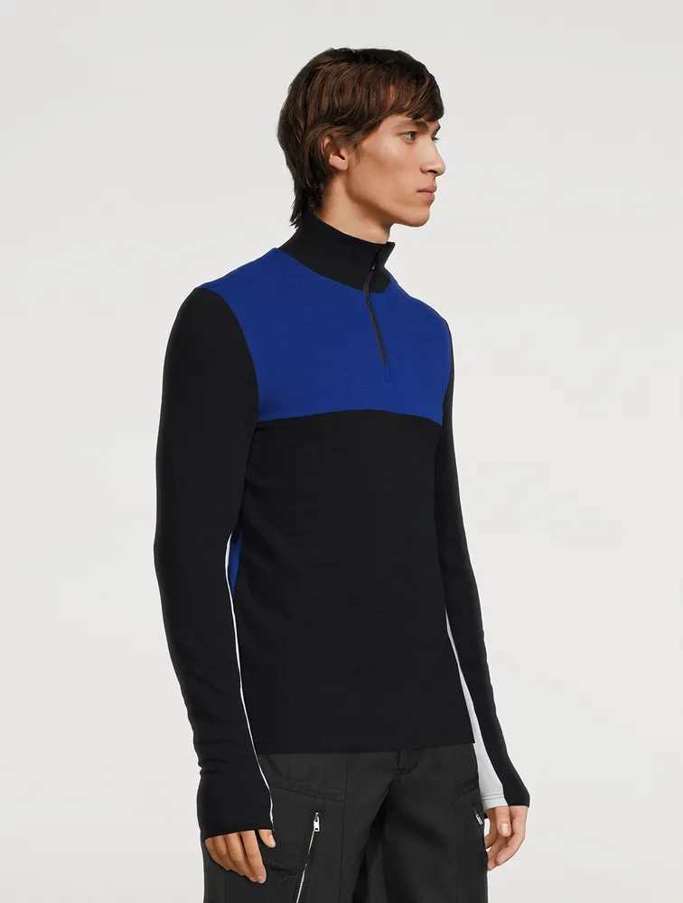 WE NORWEGIANS Tryvann Wool-Blend Zip Pullover