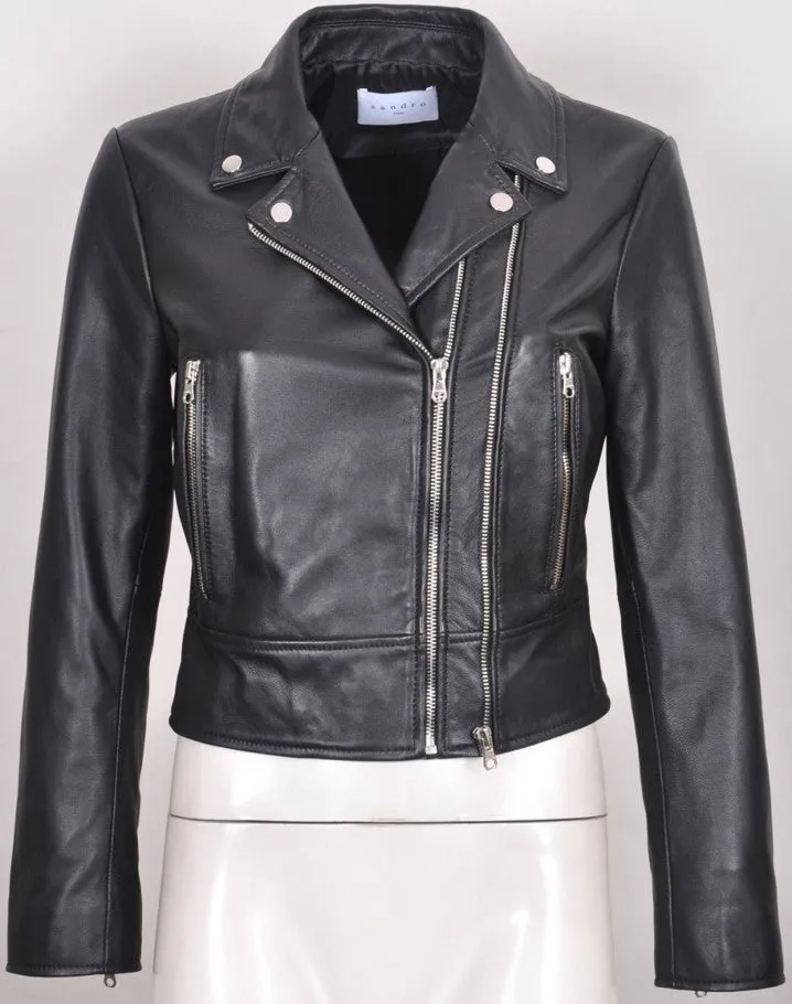 Women's Thora Italian Leather Biker Jacket