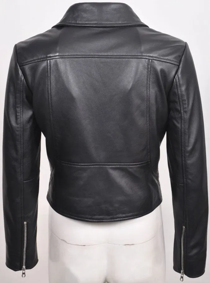 Women's Thora Italian Leather Biker Jacket